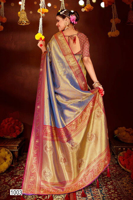  Tissue Swarovski Vol 3 by Saroj Sangeeta Soft Tissue Silk Saree Collection